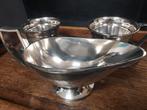Zilver pleet Sola 100 sausboot en twee kommen, Ophalen of Verzenden, Gebruikt, Rvs of Chroom