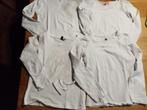 4 witte longsleeve shirts maat 122/128, Ophalen of Verzenden, Gebruikt, Meisje, Shirt of Longsleeve
