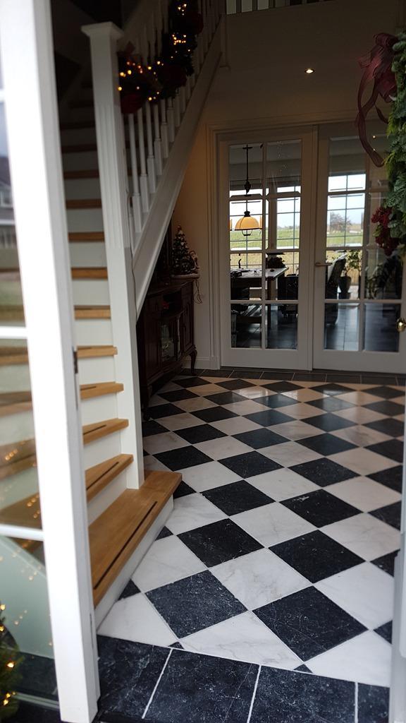 zwart wit marmer tegels 30x30 cm, Tuin en Terras, Grind, Keien en Split, Nieuw, Overige typen, Ophalen