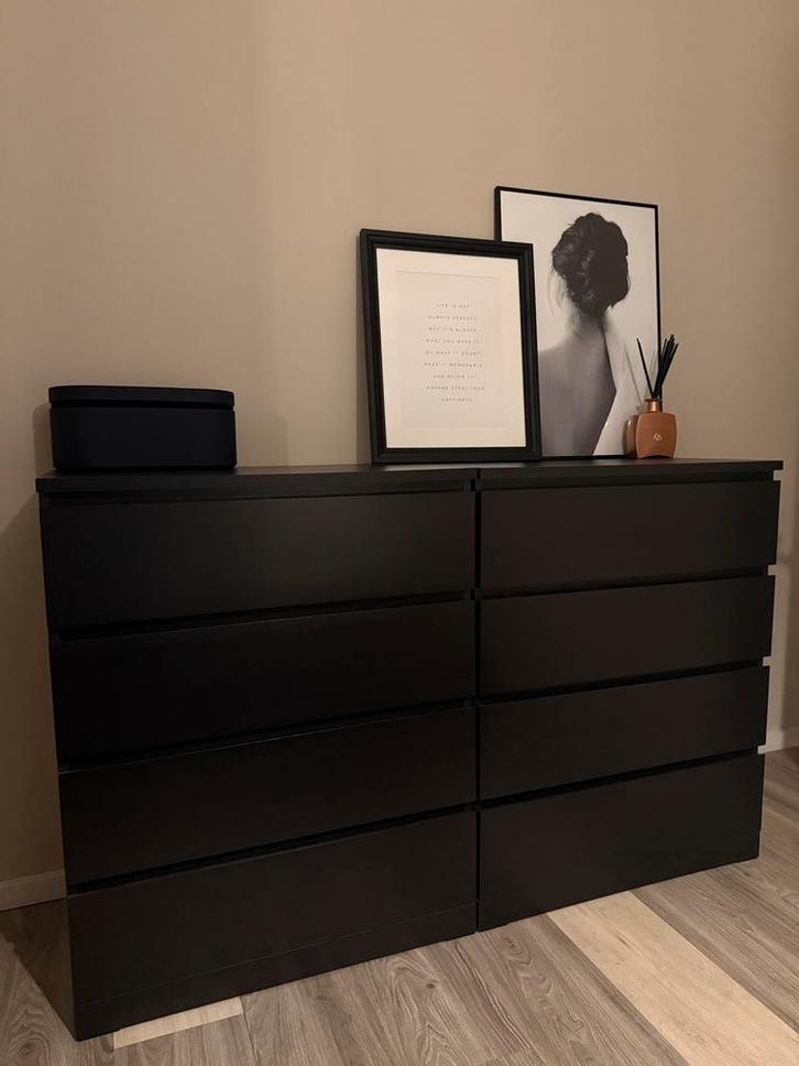 2x IKEA Malm Kast met 4 Lades, Huis en Inrichting, Kasten | Kledingkasten, Zo goed als nieuw, 100 tot 150 cm, 50 tot 100 cm, 25 tot 50 cm