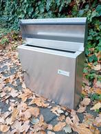 Zilverkleurige brievenbus met slot, Tuin en Terras, Ophalen of Verzenden, Nieuw, Rvs, Wandbrievenbus