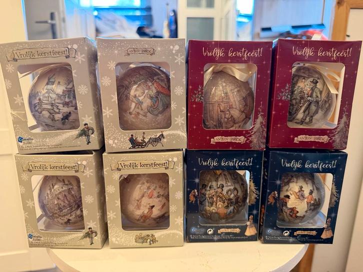 Anton Pieck Kerstballen - Set van 8, Huis en Inrichting, Woonaccessoires | Kransen, Nieuw, Ophalen of Verzenden