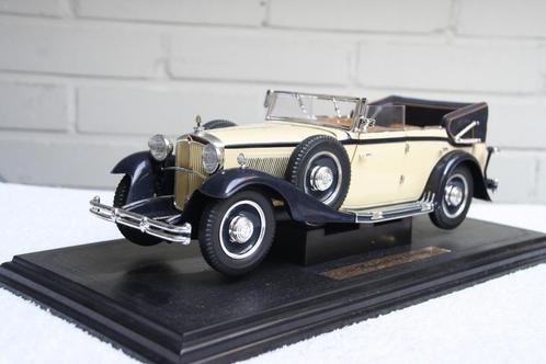 Anson 1:18 Maybach Zeppelin DS 8 Cabriolet 1932 blauw/creme, Hobby en Vrije tijd, Modelauto's | 1:18, Nieuw, Auto, Anson, Ophalen of Verzenden