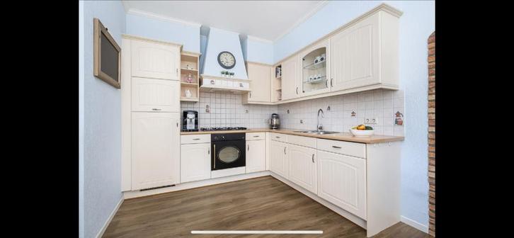Complete Keuken te Koop, Huis en Inrichting, Keuken | Complete keukens, Gebruikt, Hoekkeuken, Crème, Hout, Ophalen