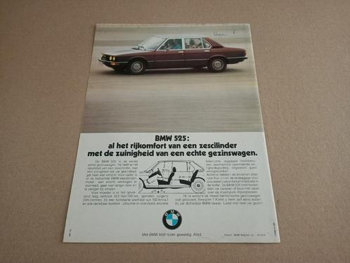 Reclame (uit oud tijdschrift) BMW E12/ 5-Serie/ 525 (1980), Verzamelen, Automerken, Motoren en Formule 1, Gebruikt, Auto's, Verzenden