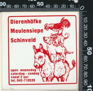 Sticker: Dierenhofke Meulensiepe - Schinveld
