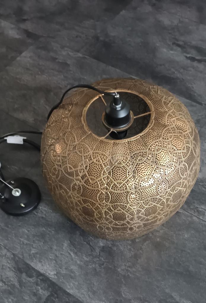 Oosterse nieuwe plafondlamp Goudkleurig, Huis en Inrichting, Lampen | Plafondlampen, Nieuw, Metaal, Ophalen