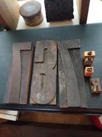 Oude industriële drukstempels druk stempels, Ophalen