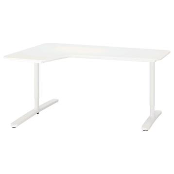 Hoekbureau Ikea Bekant wit 160x110 - afbeelding 1