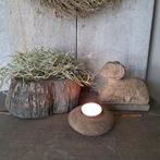 Stenen ram theelichtje schaal boomstam bakje sober *Etage3*, ., Nieuw, Ophalen of Verzenden, .