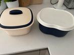 Tupperware Serveerwonder & Broodtrommel / bewaardoos, Ophalen of Verzenden, Gebruikt, Wit, Bus of Trommel