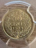 10 cent 1911 MS64 Pcgs, Zilver, Ophalen of Verzenden, 10 cent, Koningin Wilhelmina