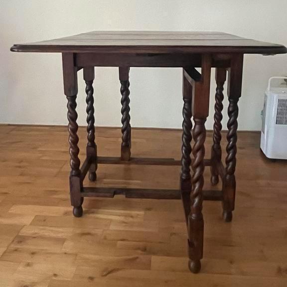 Antieke Inklapbare Eettafel - Eikenhout - Gateleg, Antiek en Kunst, Antiek | Meubels | Tafels, Ophalen