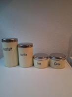 4 Brabantia voorraad bussen creme vintage, Verzamelen, Ophalen of Verzenden, Gebruikt, Koffie
