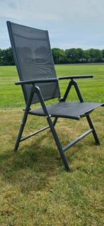 Tuinstoelen 4 stuks met bijpassende kussens, Tuin en Terras, Tuinstoelen, Ophalen of Verzenden, Gebruikt, Aluminium, Verstelbaar