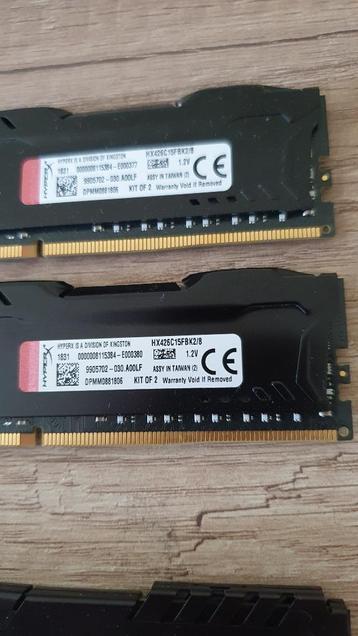 2x 4GB (8GB) DDR4 2400MHz HyperX Fury beschikbaar voor biedingen