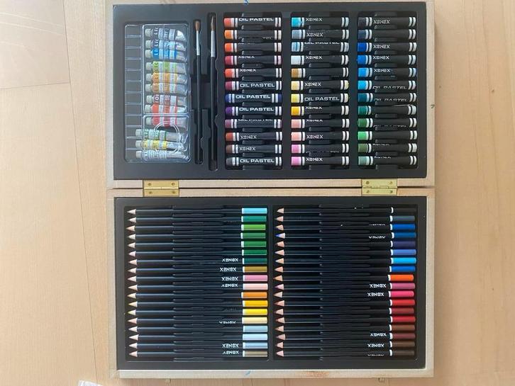 Schilder- en Tekenspullen - Complete Set, Hobby en Vrije tijd, Schilderen, Gebruikt, Overige typen, Ophalen of Verzenden