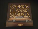 Brochure Chevrolet Caprice Classic & Impala 1982 USA, Ophalen of Verzenden, Zo goed als nieuw, Chevrolet
