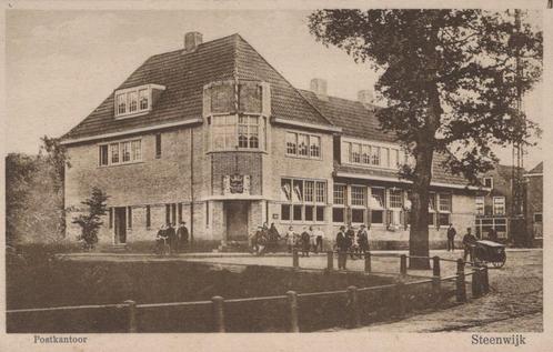 STEENWIJK - jaren 20/30 - Postkantoor, Verzamelen, Ansichtkaarten | Nederland, Ongelopen, Overijssel, 1920 tot 1940, Verzenden
