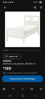 Ikea hemmes een persoon bed zwart, Huis en Inrichting, Slaapkamer | Bedden, 90 cm, Eenpersoons, Zwart, Ophalen of Verzenden