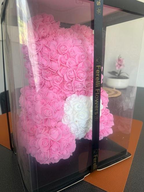 Rozenberen knuffel – roze, 30 cm hoog, Kinderen en Baby's, Speelgoed | Knuffels en Pluche, Ophalen of Verzenden