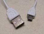 USB micro kabel, telefoon oplaadkabel 35cm data kabel, Ophalen of Verzenden, Gebruikt