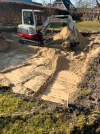 Minikraan minigraver te huur inclusief machinist, Ophalen, Beton, 10 m² of meer, Klinkers