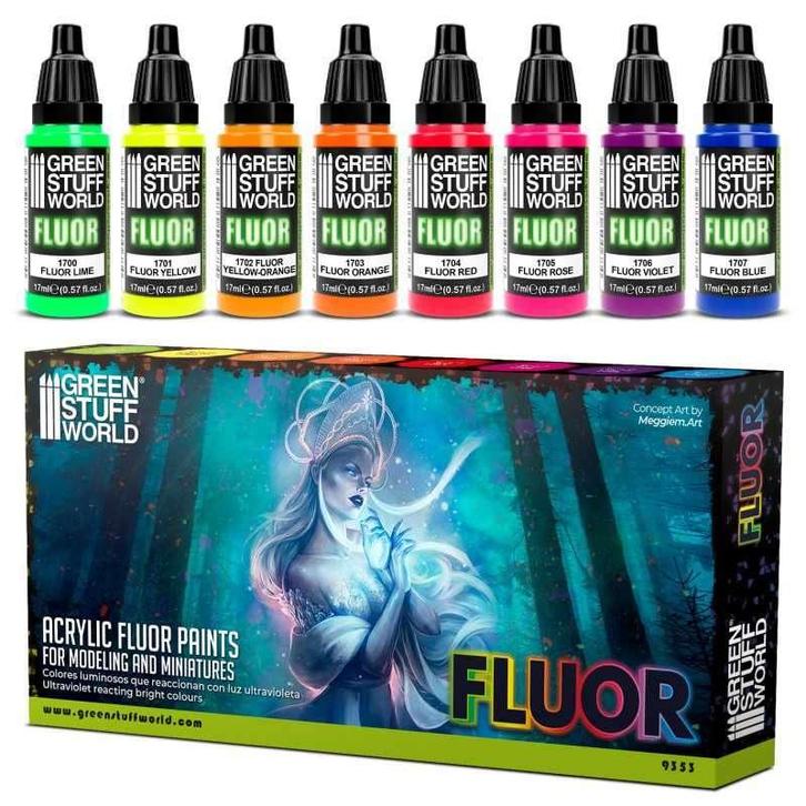 GSW Set x8 Fluor Paints 9353 Schilderen Wargames, Hobby en Vrije tijd, Schilderen, Nieuw, Acrylverf, Verzenden