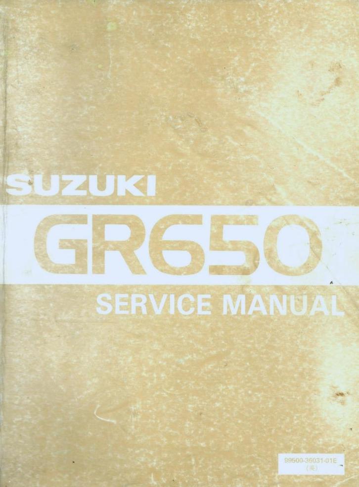 Suzuki GR650 Service Manual (4764z) motor, Motoren, Handleidingen en Instructieboekjes, Suzuki, Verzenden