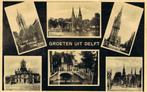 Delft, Groeten uit Delft - 1955, Ophalen of Verzenden, 1940 tot 1960, Gelopen, Zuid-Holland