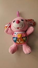VTech knuffel en speelpuppy, roze met geluid, Ophalen of Verzenden, Zo goed als nieuw
