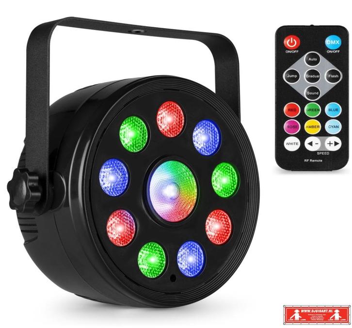Mini led par disco lamp met veel licht en A.B., Muziek en Instrumenten, Licht en Laser, Nieuw, Licht, Geluidgestuurd, Kleur, Stroboscoopeffect