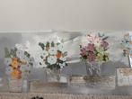 Schilderij bloemen, Ophalen of Verzenden, Zo goed als nieuw, Schilderij, Minder dan 50 cm