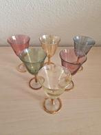 Antieke glaasjes sherry glazen wijnglazen goud vintage, Antiek en Kunst, Antiek | Glas en Kristal, Ophalen of Verzenden