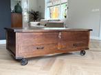 salontafel op wielen-met opbergruimte, Ophalen, 100 tot 150 cm, Industrieel/vintage, 50 tot 100 cm