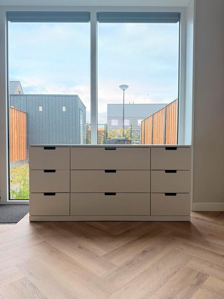 Ikea NORDLI Ladekast 9 lades, wit, 160x76 cm, Huis en Inrichting, Kasten | Kledingkasten, Zo goed als nieuw, Minder dan 100 cm