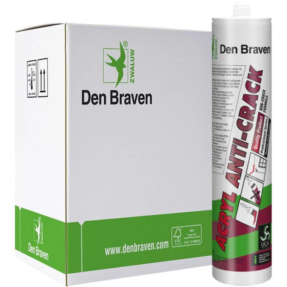 Den Braven Anti-Crack Acrylaatkit - 12 stuks, Doe-het-zelf en Verbouw, Schildersmaterialen, Nieuw, Ophalen of Verzenden