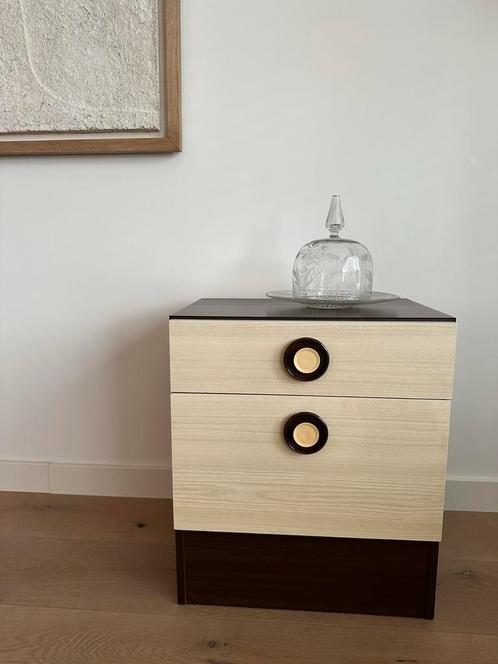 Vintage '70 Nachtkastje, Huis en Inrichting, Slaapkamer | Nachtkastjes, Gebruikt, Minder dan 55 cm, Minder dan 45 cm, Hout, Ophalen