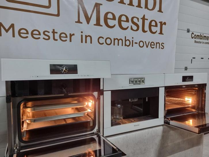 Miele greeploze Set 2 combiovens + Koffiemachine, Witgoed en Apparatuur, Ovens, Zo goed als nieuw, Inbouw, Oven met grill, Minder dan 45 cm