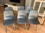 6 blauwe Ikea stoelen ODGER, Huis en Inrichting, Stoelen, Ophalen, Kunststof, Gebruikt, Blauw
