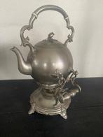 Tinnen theepot met brander j.n Daalderop & zn, Antiek en Kunst, Antiek | Tin, Ophalen of Verzenden
