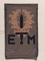 militair stoffen embleem E M, Ophalen, Landmacht, Nederland, Embleem of Badge