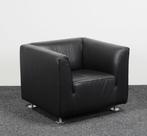 Gelderland 4800 Fauteuil - Zwart Leer, Huis en Inrichting, Fauteuils, Ophalen, Gebruikt, 75 tot 100 cm, Leer