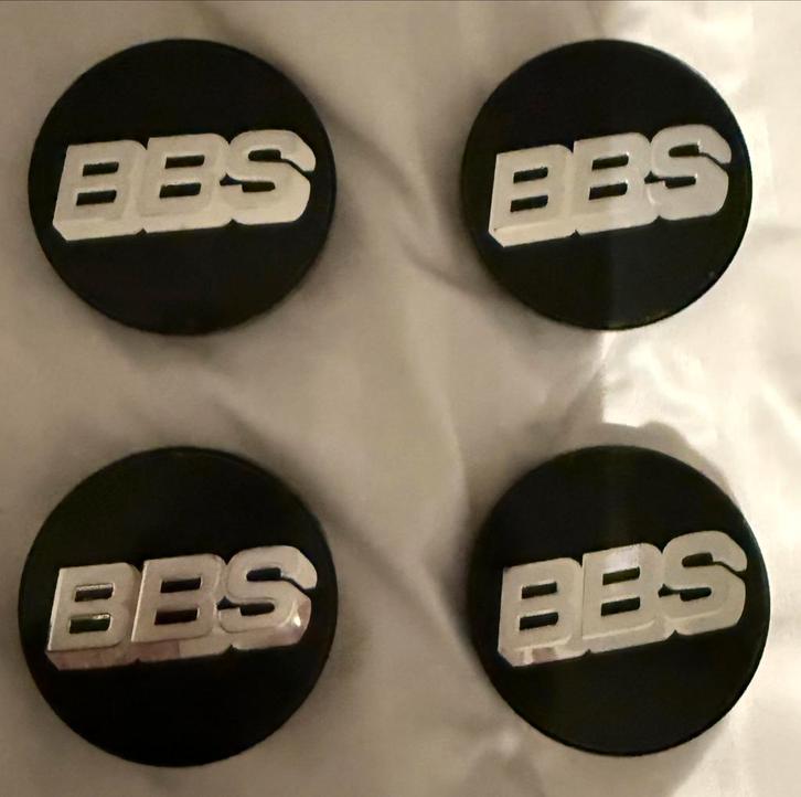 BBS Wieldoppen Zwart-Zilver - 56mm, Auto diversen, Wieldoppen, Nieuw, Verzenden