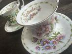 Royal Albert Kop en Schotel - Flower of the Month, Huis en Inrichting, Keuken | Servies, Ophalen, Zo goed als nieuw, Overige stijlen