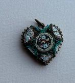 Vintage Hartvormige Hanger met Mozaïek, Overige materialen, Gebruikt, Overige kleuren, Ophalen of Verzenden