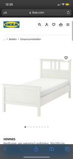 Ikea bed, lijkt op HEMNES, Huis en Inrichting, Slaapkamer | Bedden, 80 cm, Eenpersoons, Wit, Zo goed als nieuw