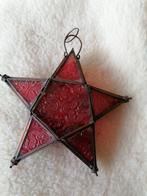 Vintage glazen ster rood glas, Ophalen of Verzenden, Zo goed als nieuw