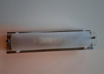 Wandlamp geborsteld staal met glazen kap Design beschikbaar voor biedingen