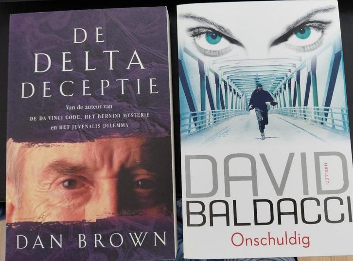 Thrillers, Dan Brown en David Baldacci, nieuwstaat., Boeken, Thrillers, Zo goed als nieuw, Verzenden
